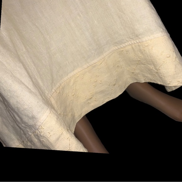 AlyWear 100% Linen Yellow Maxi Bohemian Sleeveless Dress, Size Small - Picture 3 of 16